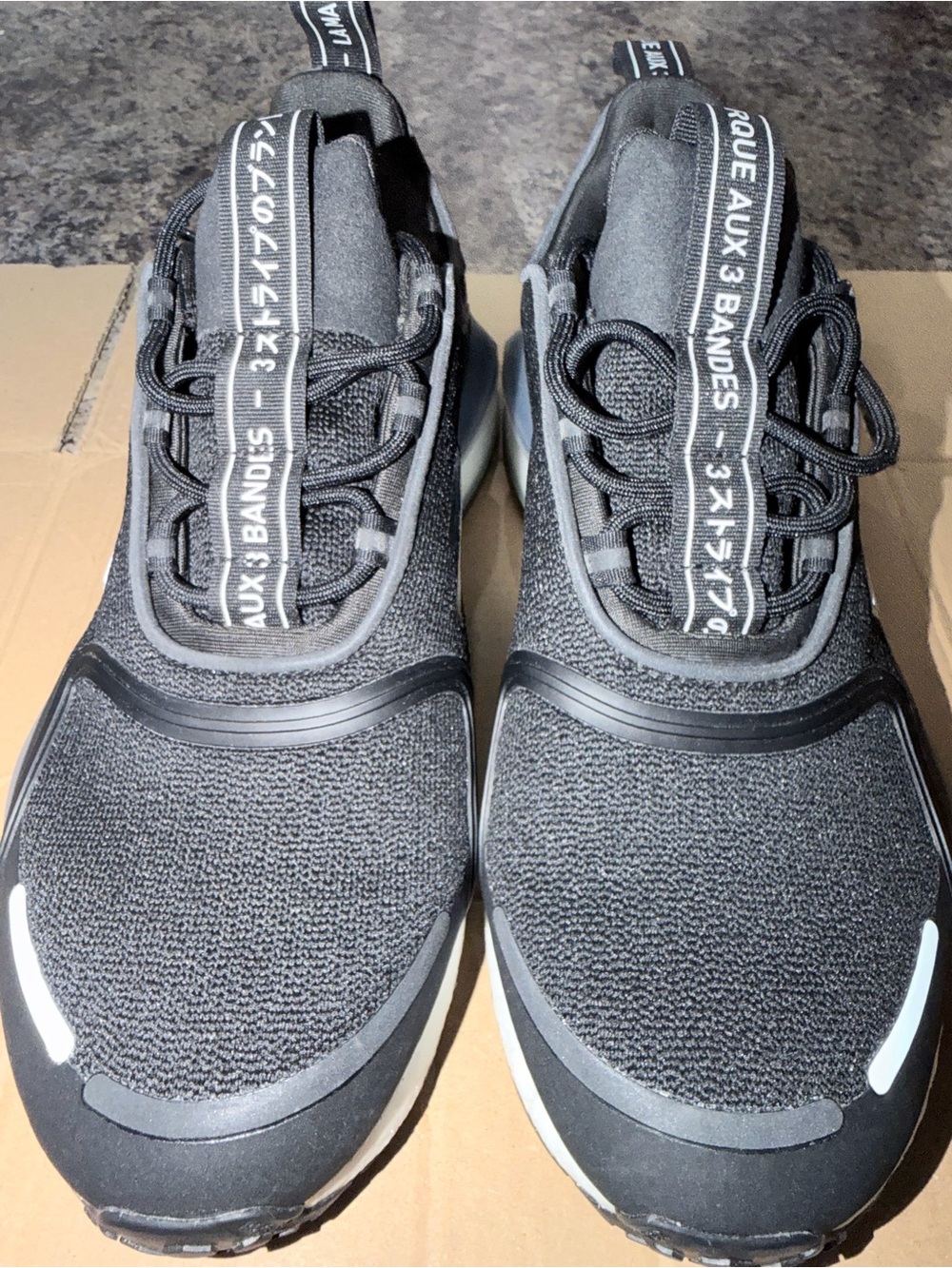 adidas Originals NMD_V3 Lace Up Running Shoes Size 8.5 Black White HP9833 Good C